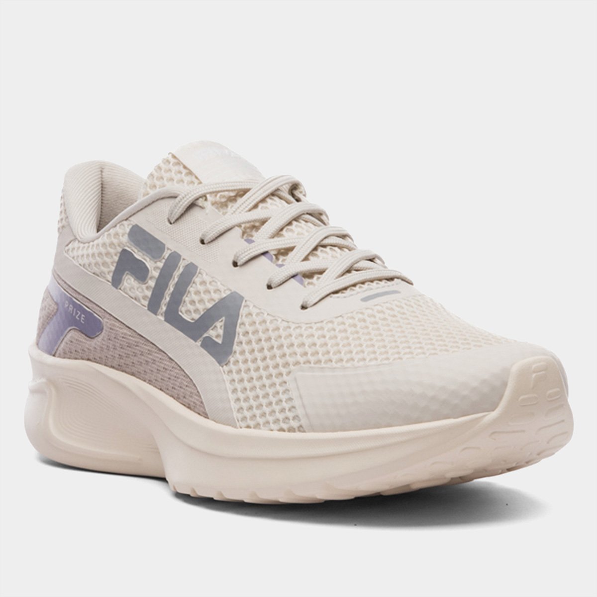 Miniatura Tenis Fila Prize Feminino Bege+Roxo - 34