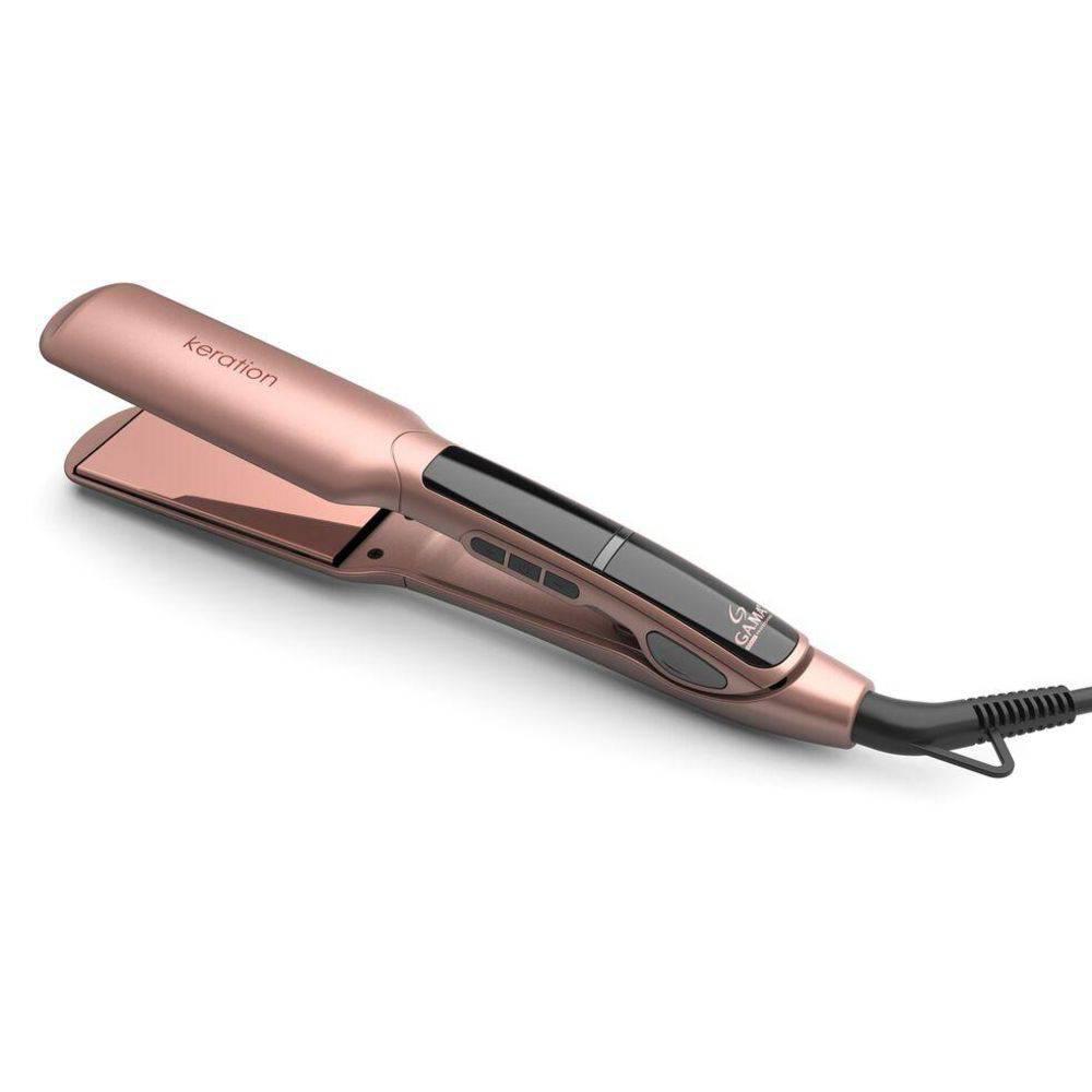 Miniatura Prancha Alisadora Gama Italy X-Wide Keration Pro - Bivolt Cabo giratório - Rosa - Chapinha - X-wide keration pro - Bivolt