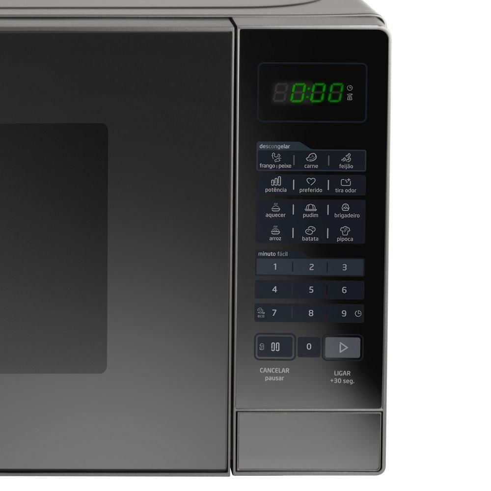 Miniatura Forno Micro-ondas Midea 20 Litros 700W Prata Com Porta Espelhada MRAE21 110V