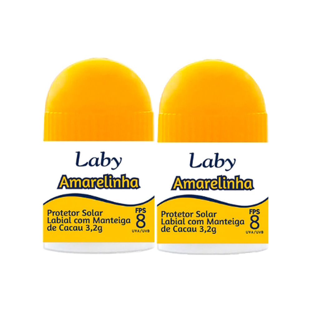 Miniatura Kit 2 Protetor Solar Labial Laby FPS 8 Manteiga de Cacau com 3,2g
