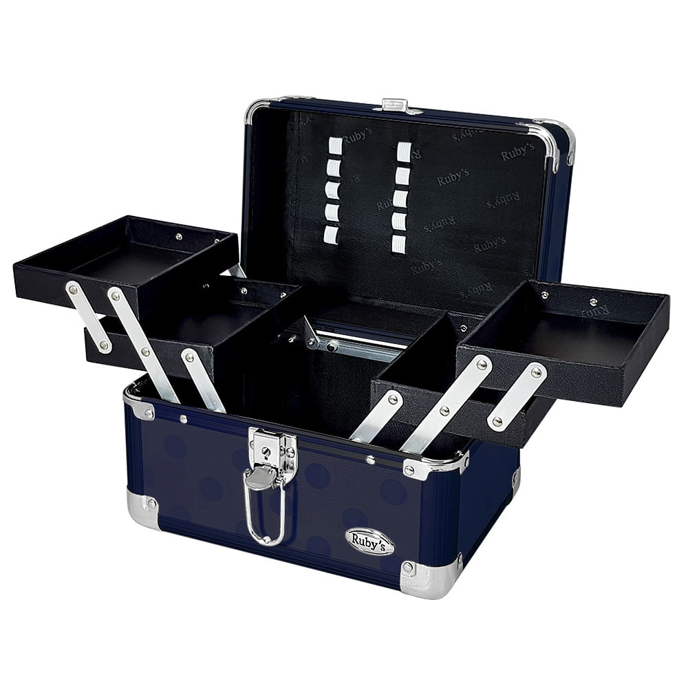 Miniatura Maleta Rubys Maquiagem Profissional FS 1143U Azul Marinho