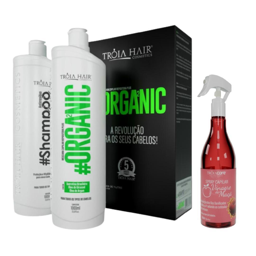 Miniatura Kit Progressiva Organica + Spray Capilar Vinagre Maça 300Ml