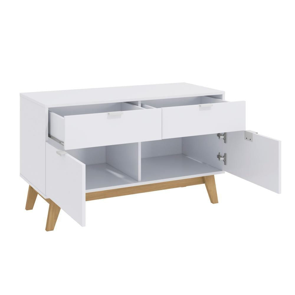 Aparador Kappesberg 2 Portas 2 Gavetas Branco/Itapuã