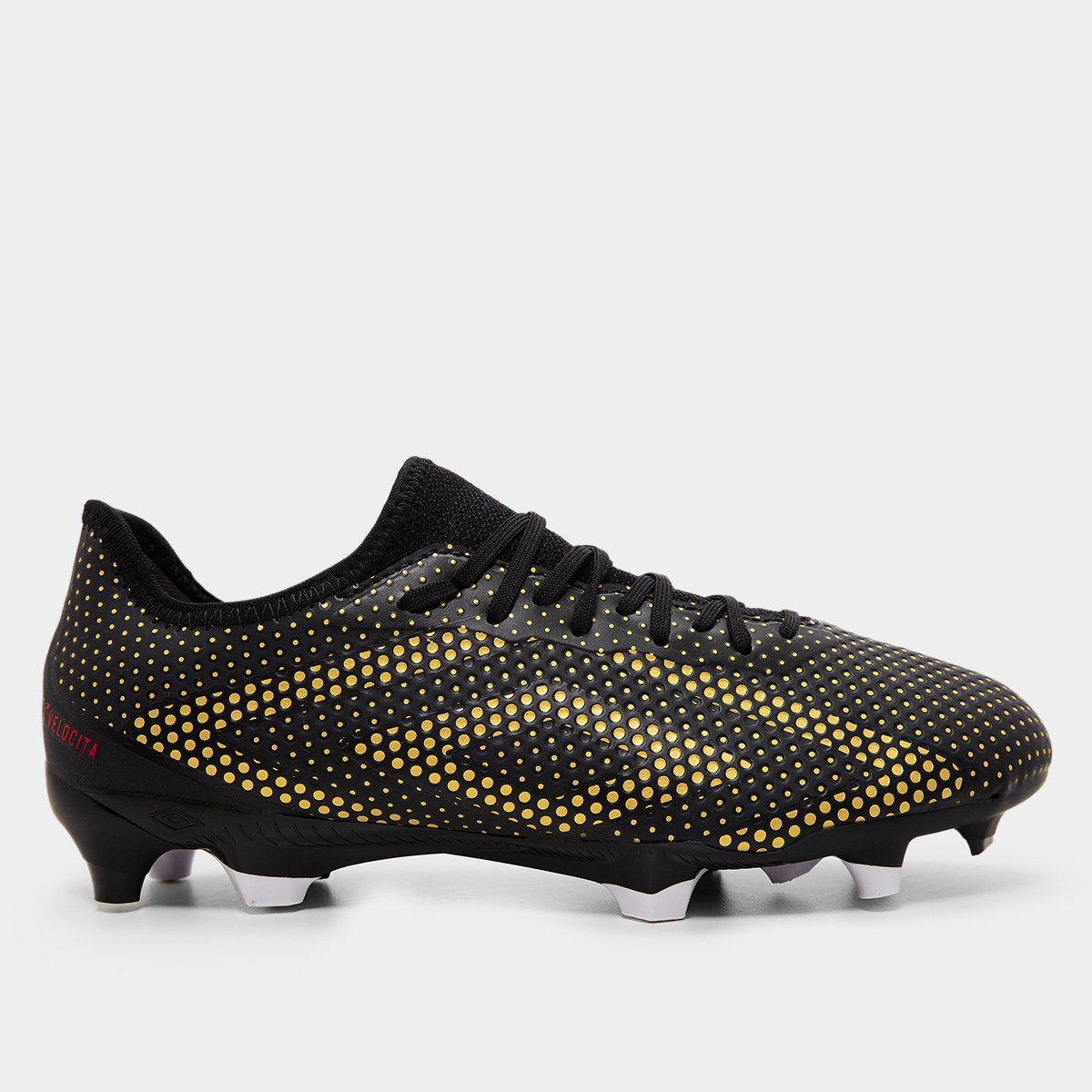 Miniatura Chuteira Campo Umbro Velocita Lx Club Unissex Preto+Dourado - 37