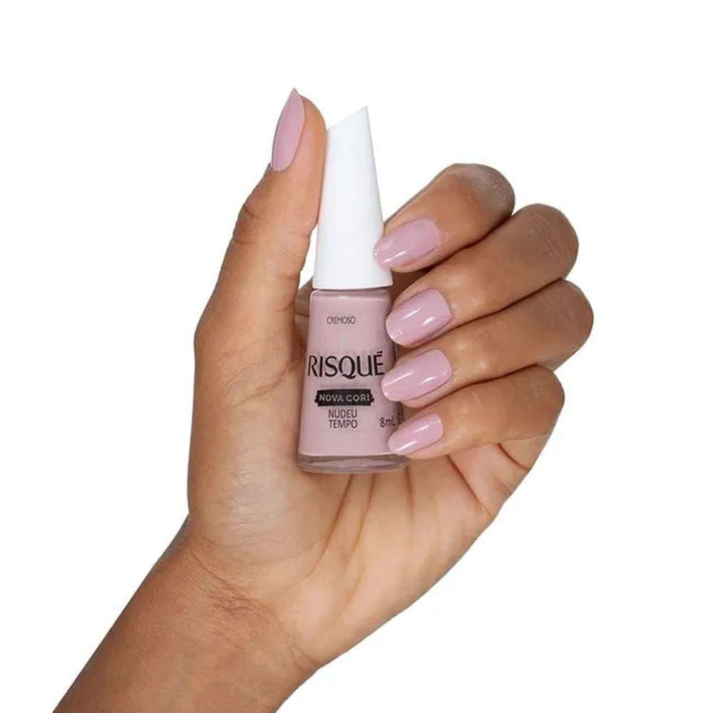 Miniatura Esmalte Cremoso Risqué Nudeu Tempo 8ml