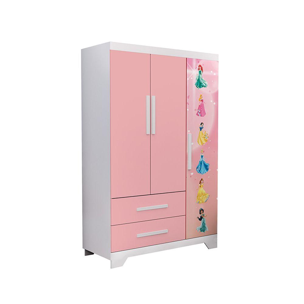 Miniatura Guarda Roupa Organizador Infantil Personagem Rosa