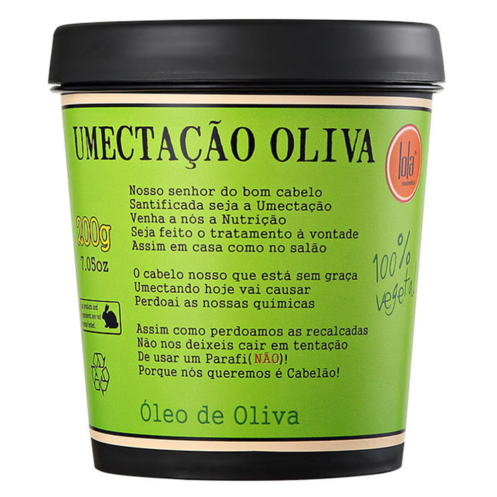 Miniatura Lola Cosmetics Umectação Oliva - Máscara Capilar 200g