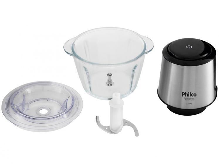 Mini Processador Philco Inox Vidro 1.2L 350W 220V