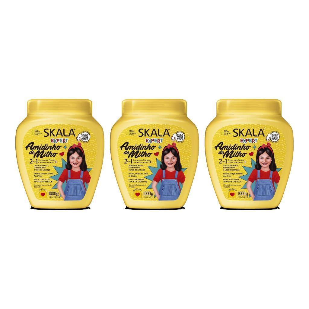 Miniatura Creme Skala 1Kg Amidinho De Milho Kids-Kit C/3Un