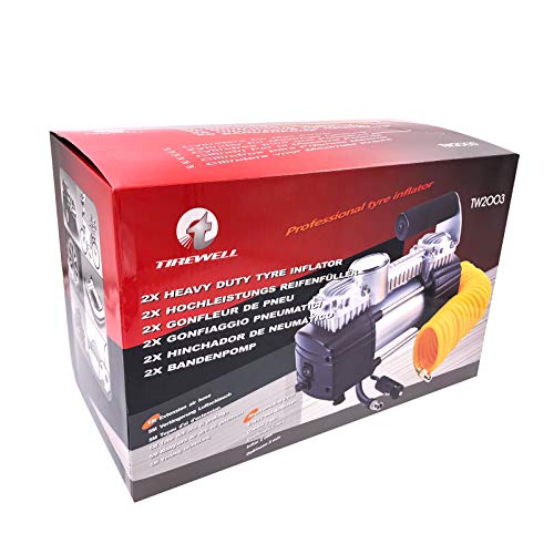 Compressor Bomba Cilindros Duplos 150PSI 12V Extensão de 5M SUVs Caminhões Vans RVs