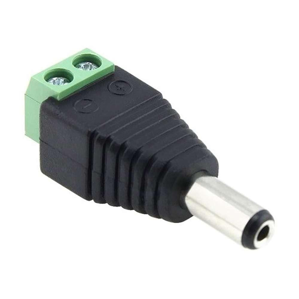 Miniatura Plug P4 Macho Com Borne 2.1 5.5Mm Parafuso Chipsce