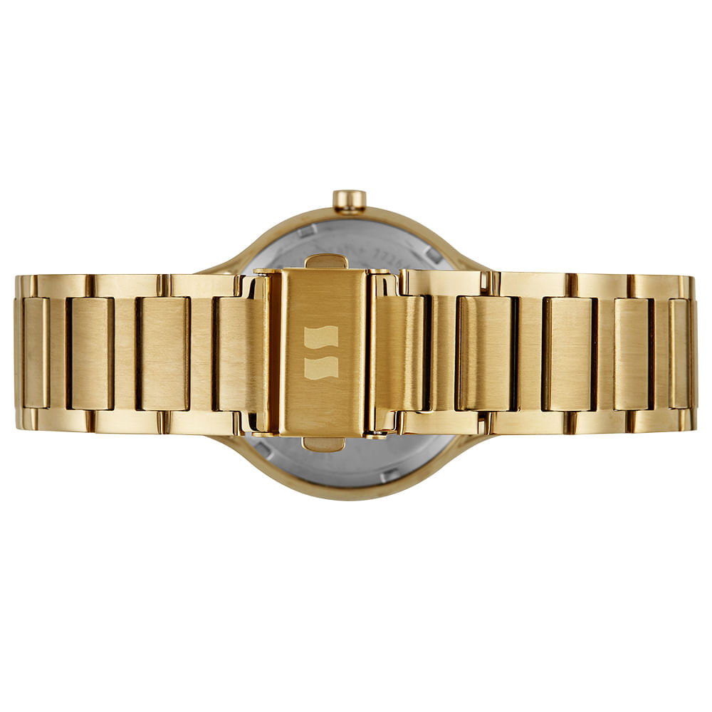 Miniatura Relógio Feminino Casual Dourado
