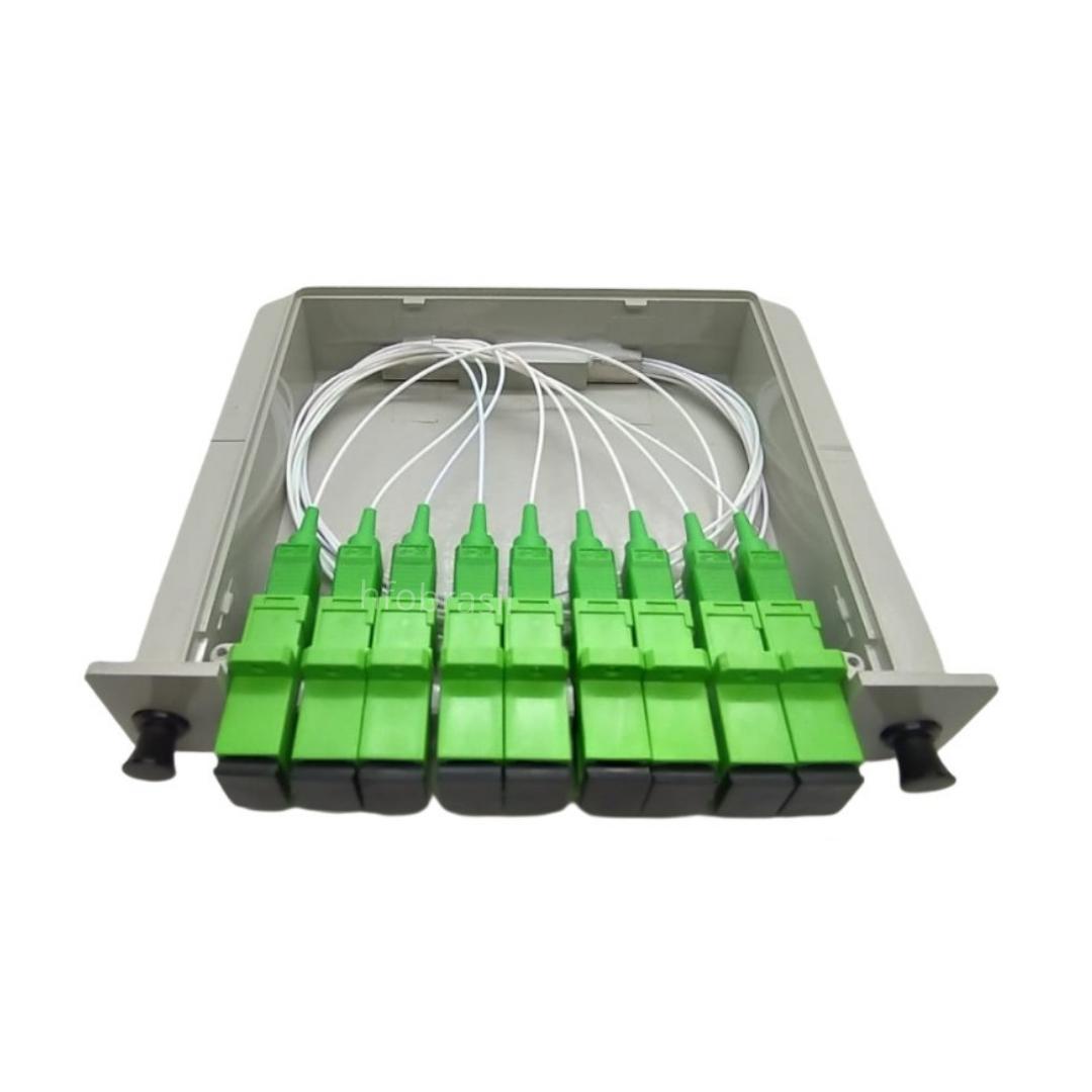 Miniatura Splitter Box Modular 1X8 Apc Fibra Óptica Rede Internet Pon