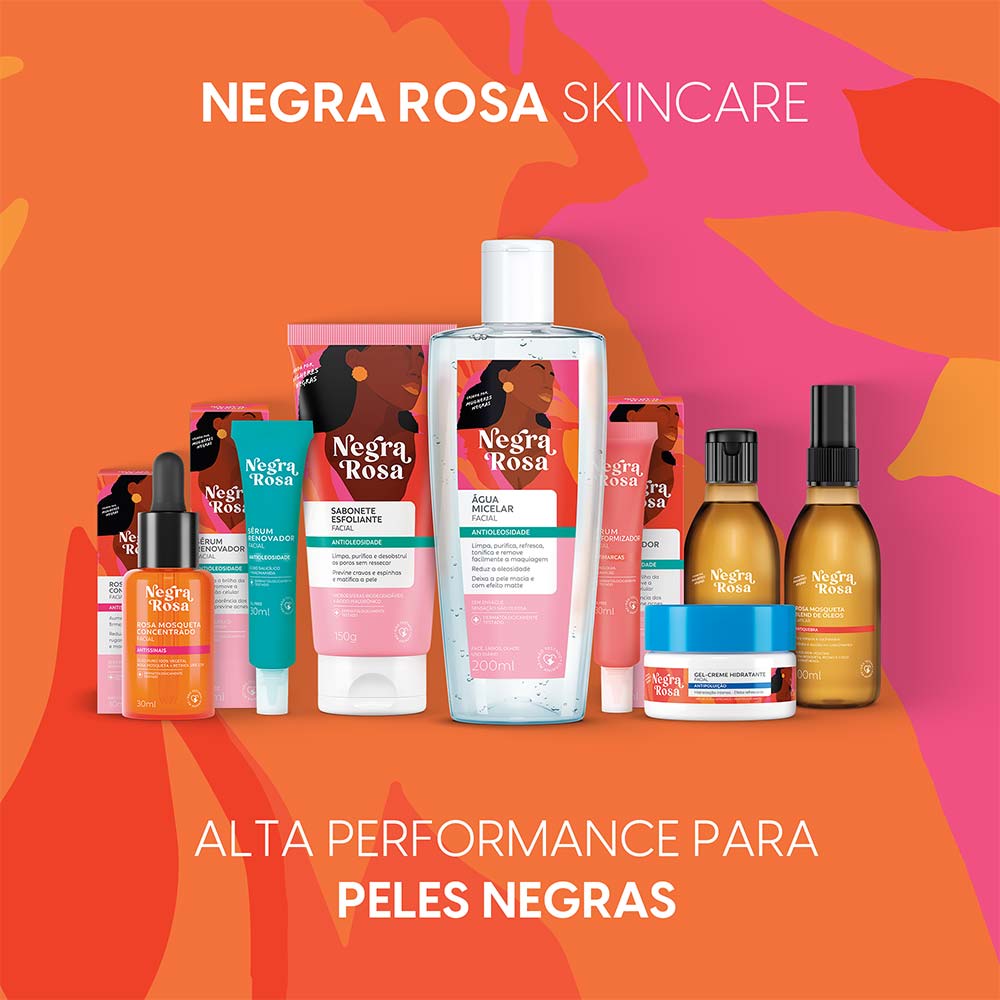 Sérum Renovador Facial Negra Rosa Antioleosidade 30ml