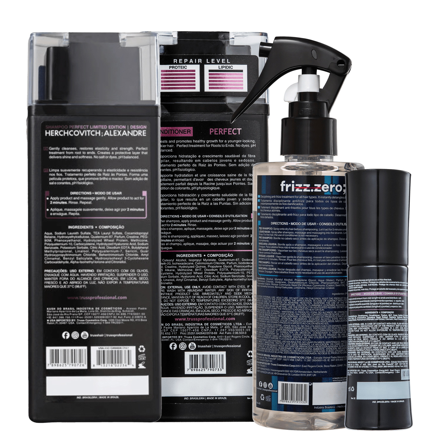 Kit TRUSS Mais Brilho Menos Frizz (4 Produtos)