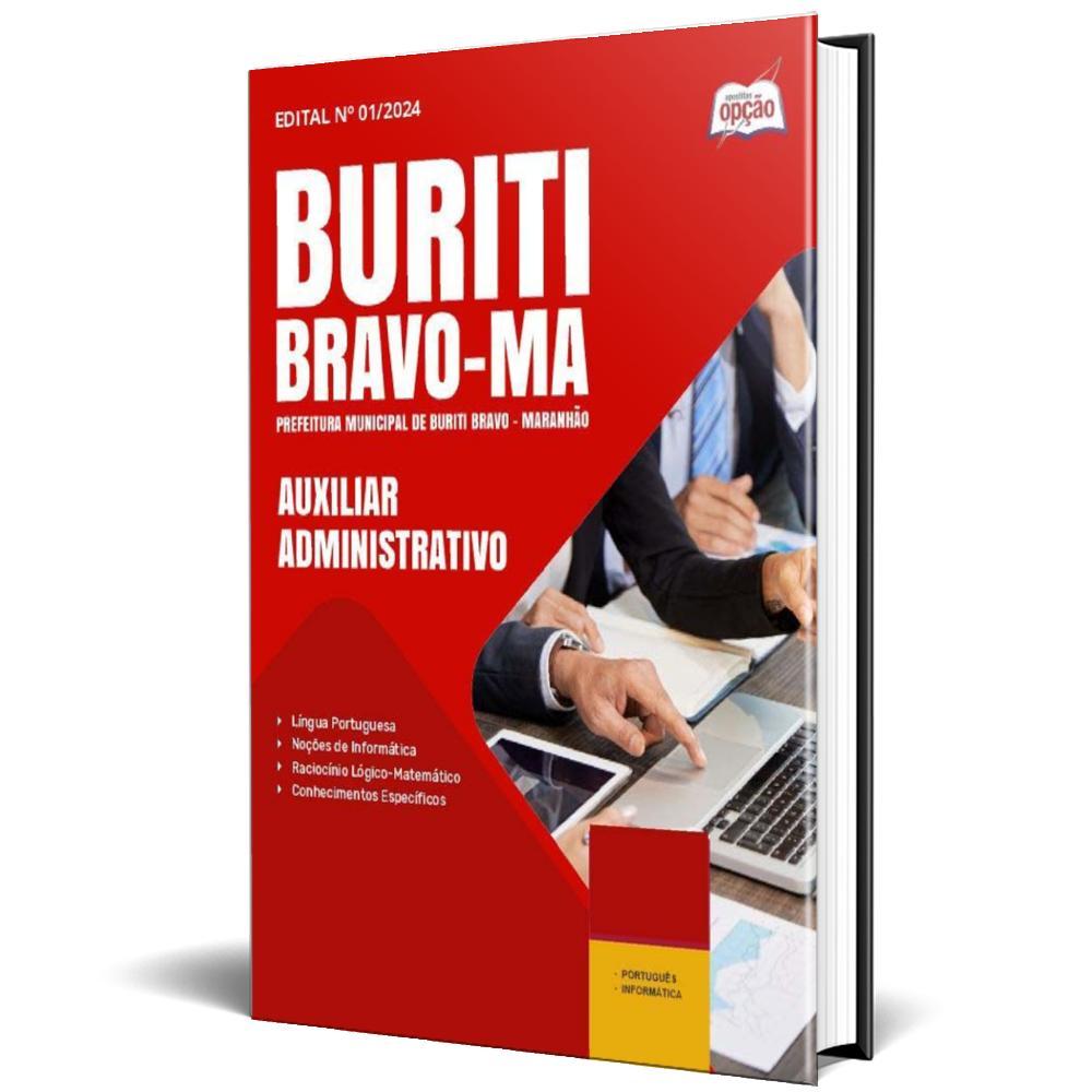 Miniatura Apostila Prefeitura Buriti Bravo Ma 2024 Auxiliar