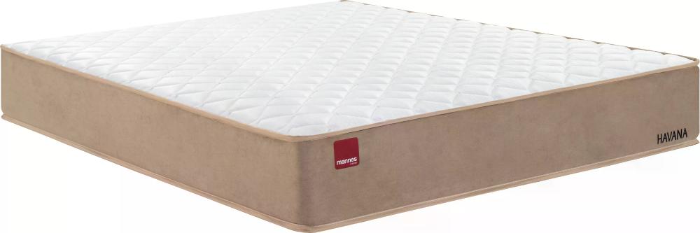 Miniatura Colchão King Molas Ensacadas 193x203x26cm Havana Mannes Branco/Bege