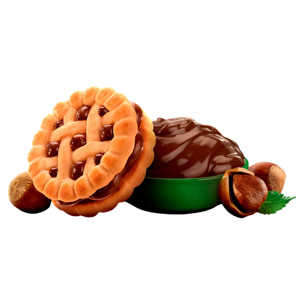 Miniatura Biscoito Recheado Piraquê Supreme Sabor Chocolate com Creme de Avelã 80g