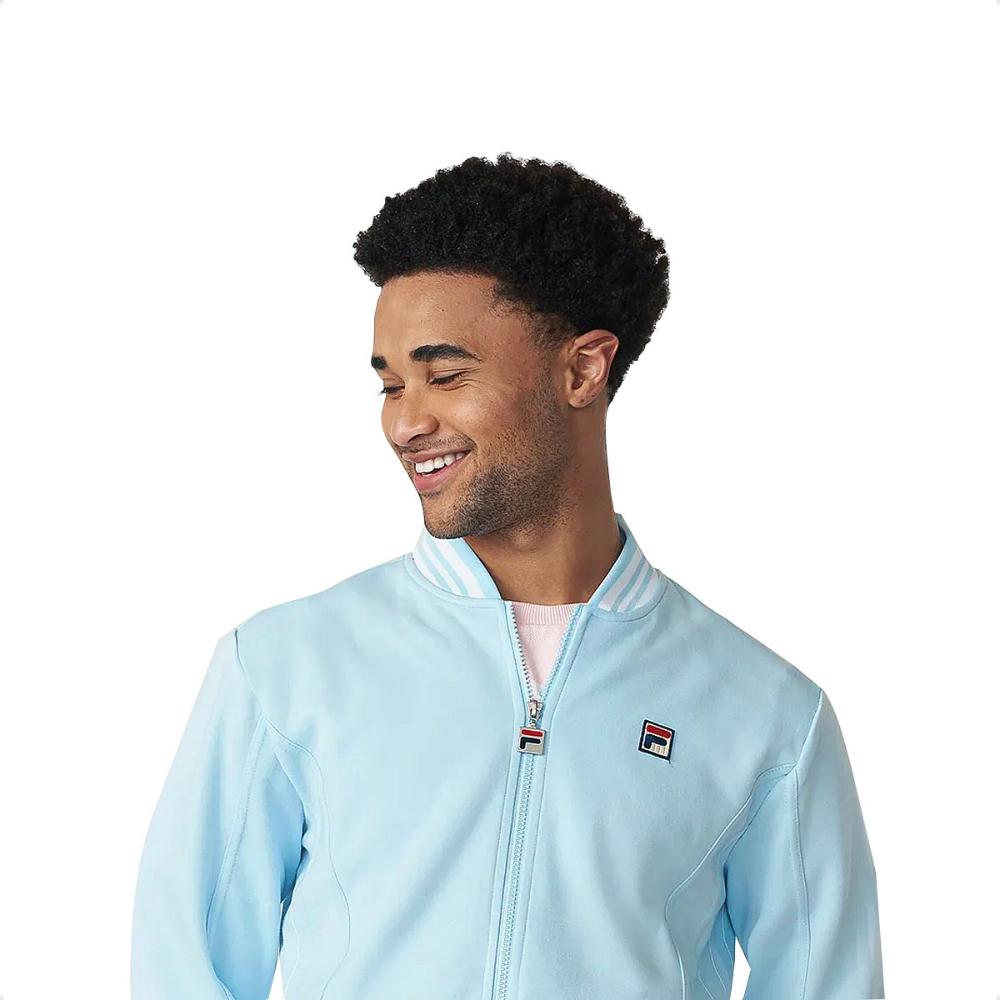 Miniatura Jaqueta Fila Settanta 2 Masculina Azul Claro / Branco - G