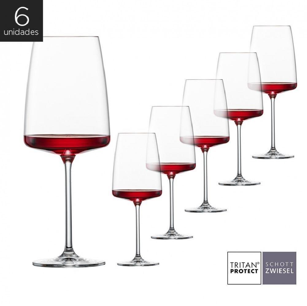 Jogo 6 Taças Vinho Cristal Tritan 535Ml Sensa Schott Zwiesel