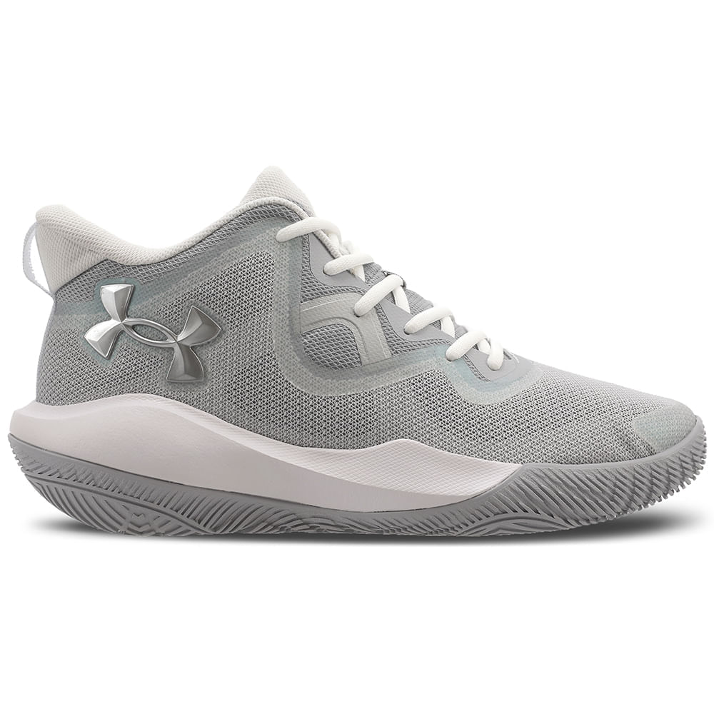 Miniatura Tênis de Basquete Masculino Under Armour Bankshot SE 39 Cinza