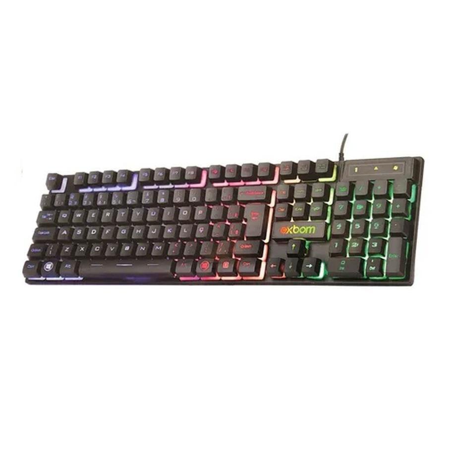 Kit Teclado Mouse Gamer Bk-G550 + Fone De Ouvido N818 Preto
