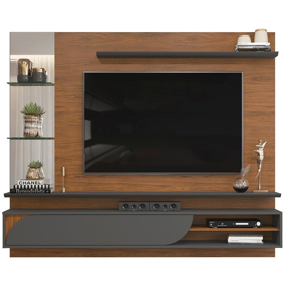 Miniatura Painel Suspenso Tv 60 Pol 180 Cm 27380 Freijo Cinza Urbano Dj Moveis Freijo Cinza Urbano