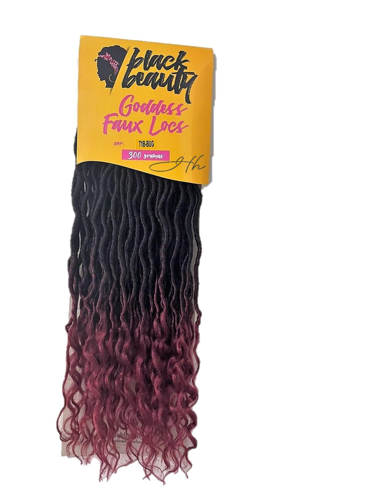 Miniatura Cabelo Goddess Faux Locs Black Beauty 300Gr 60Cm