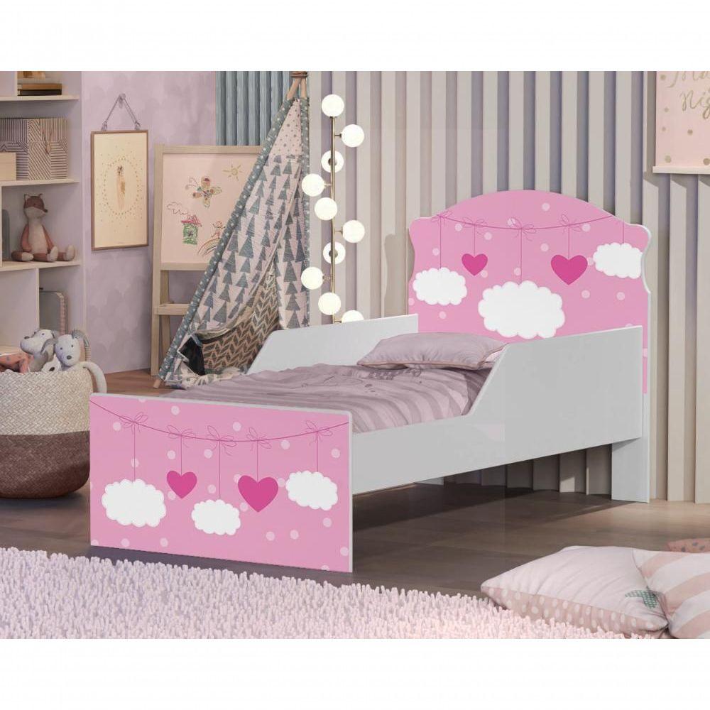 Miniatura Cama Infantil Rosa Menina Com Colchão
