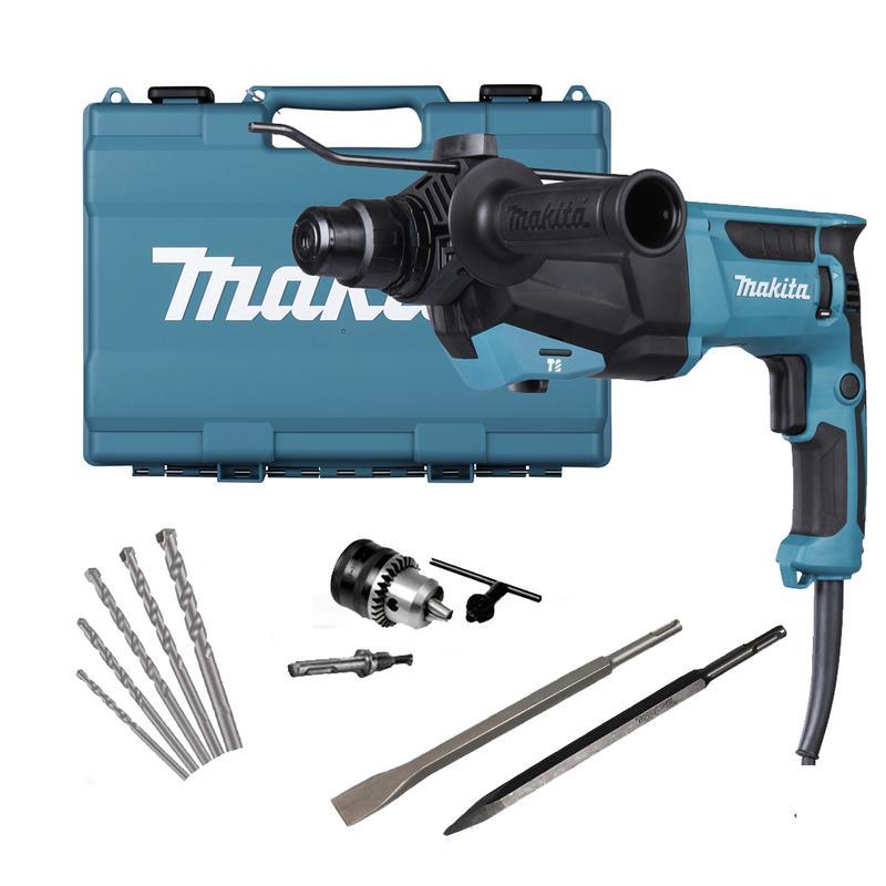 Miniatura Martelete Rompedor Sds Plus Hr2670 Makita 800W + Brocas