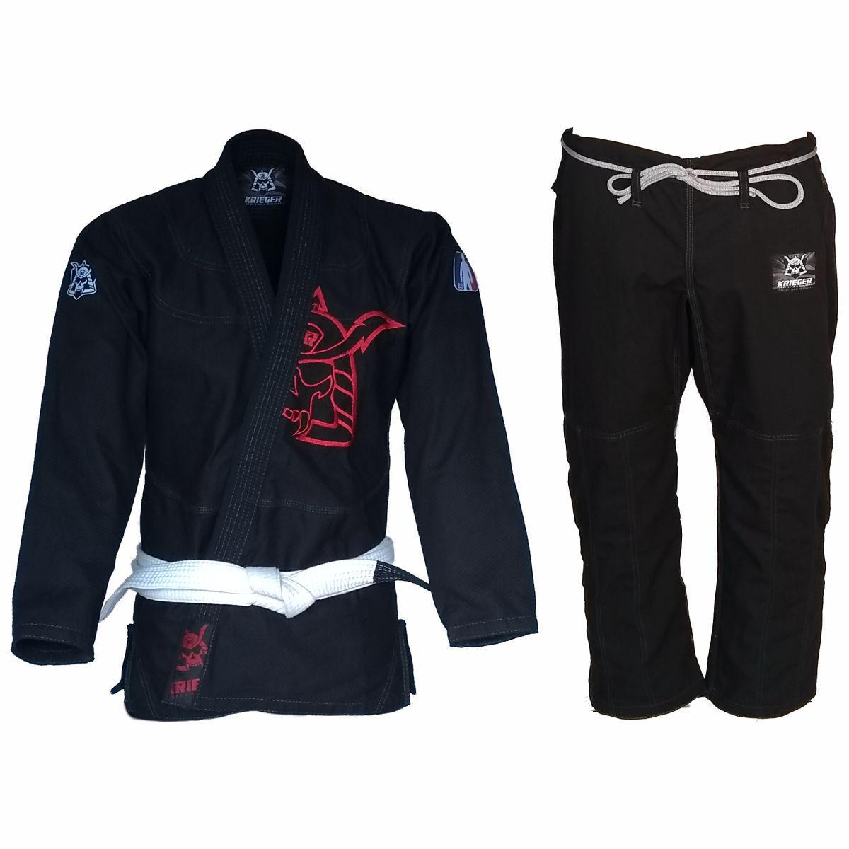 Miniatura Kimono Jiu-Jitsu Bjj - Krieger - Phantom Preto E Vermelho A0