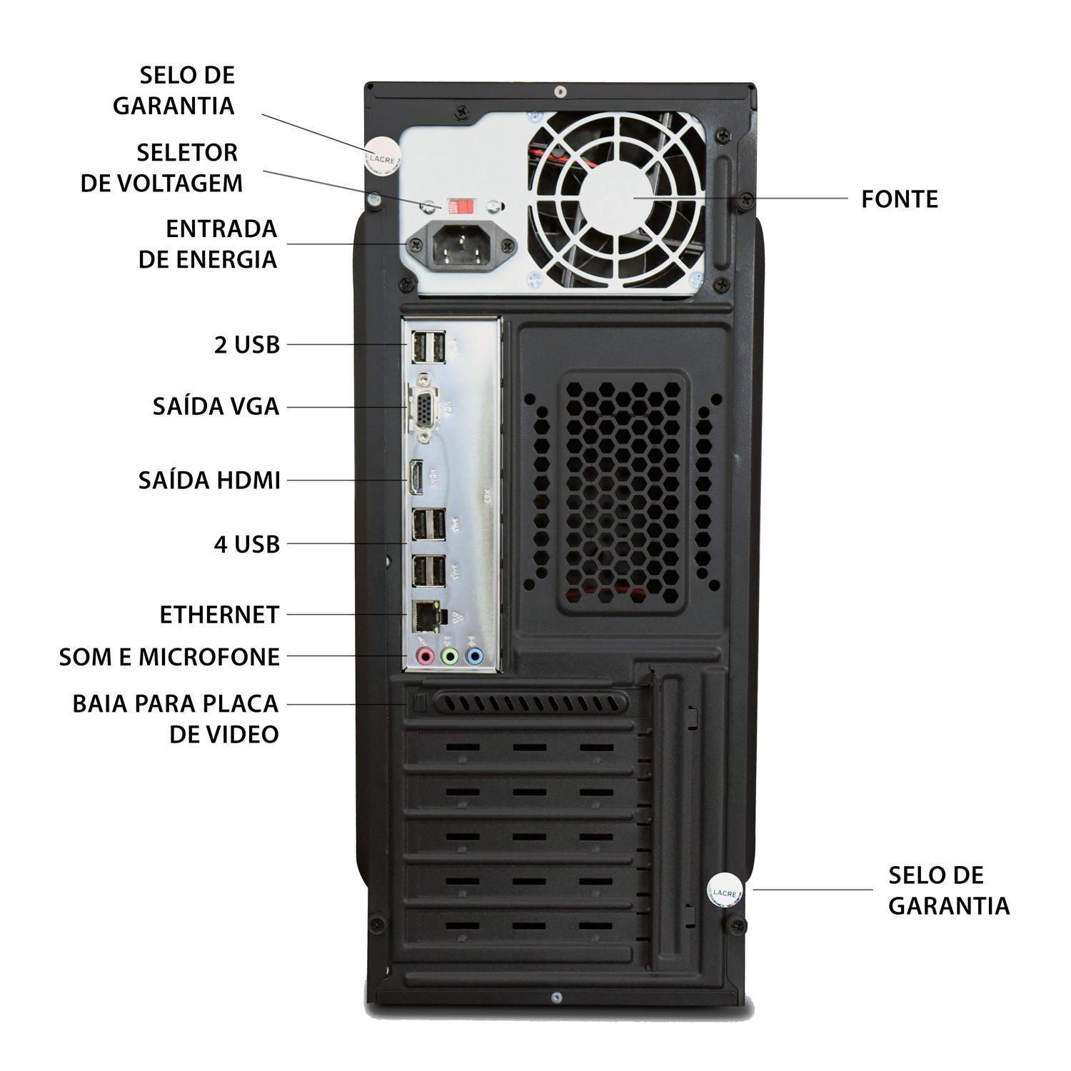 Miniatura Pc Computador Intel Core I5 4Gb Ssd 240Gb Cpu Hdmi