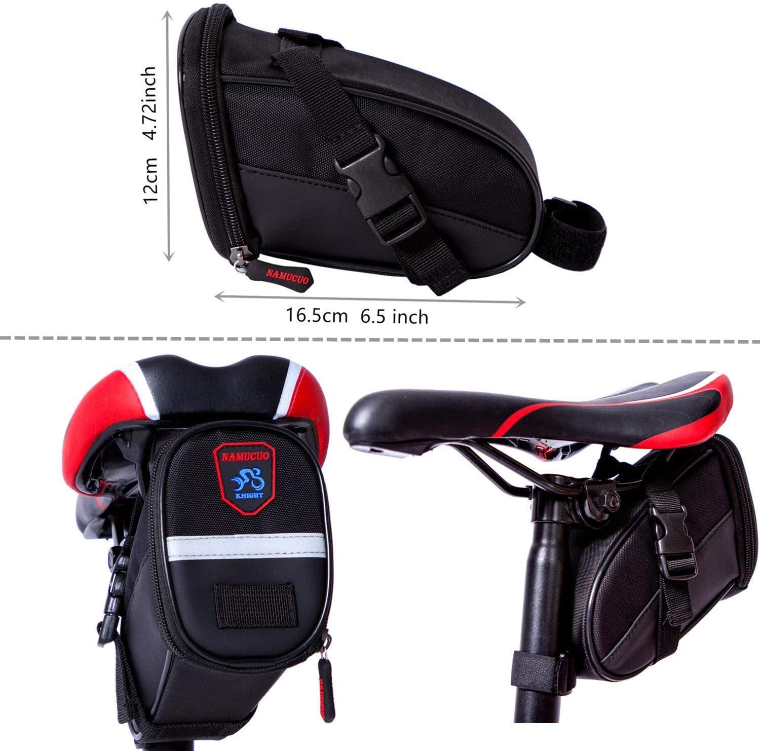YBEKI Kit de Reparo Emergencial de Bicicleta com Mini Bomba 120 PSI e Bolsa de Transporte 16 Peças