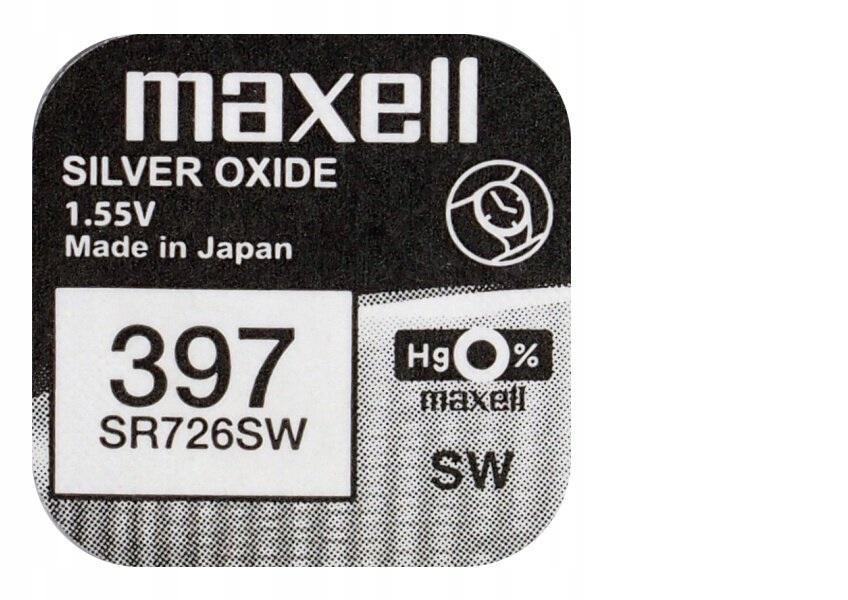 Miniatura Bateria 397 Sr726Sw Maxell 1.55V Para Relógio C/5 Un