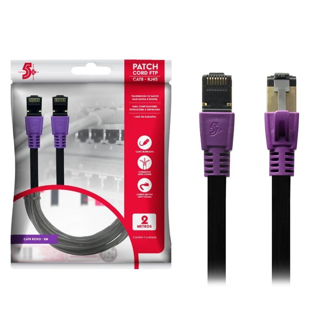 Miniatura Cabo De Rede Cat8 Rj45 Ethernet Patch Cord 40Gbps 2000Mhz 2M