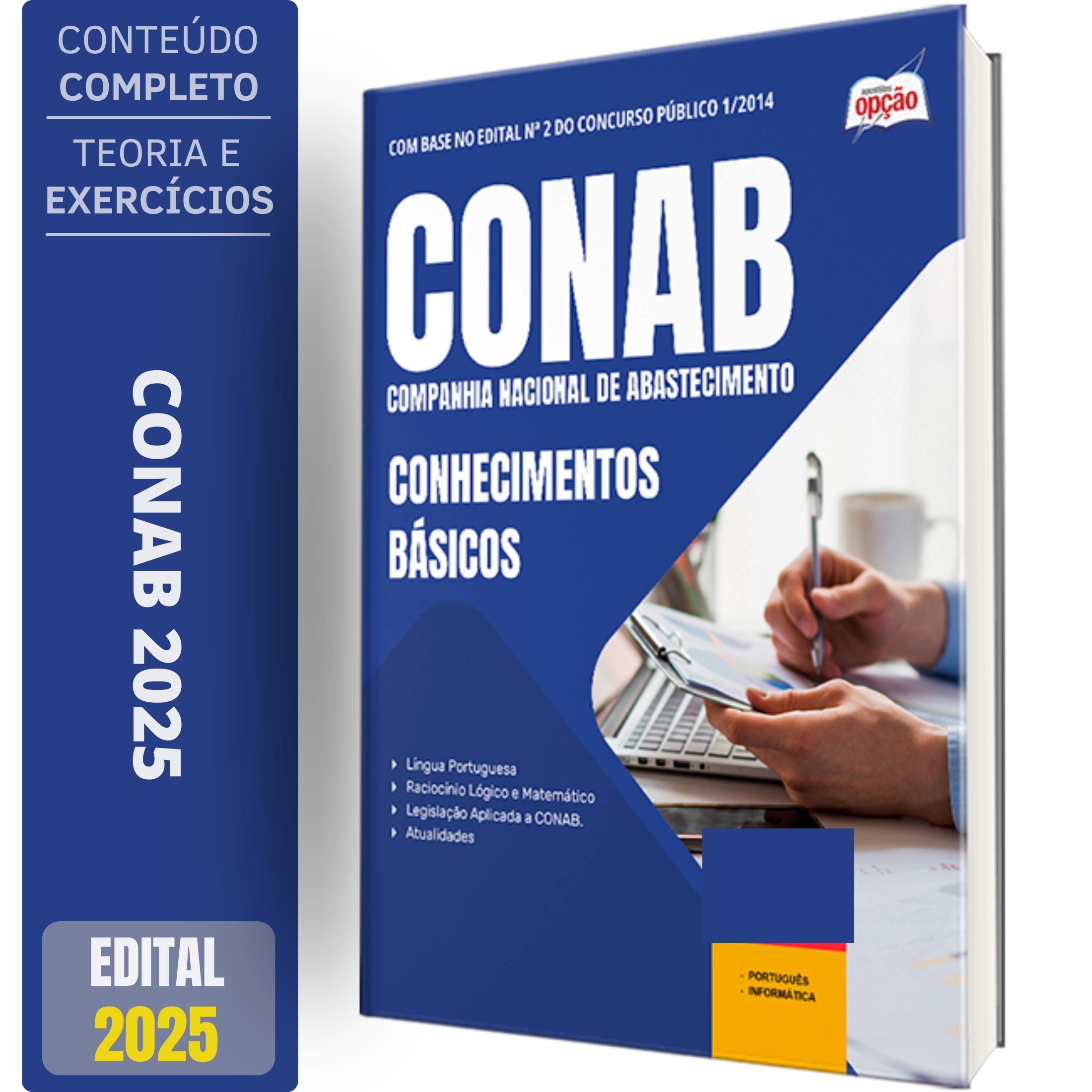 Miniatura Apostila Conab 2025 - Conhecimentos Básicos