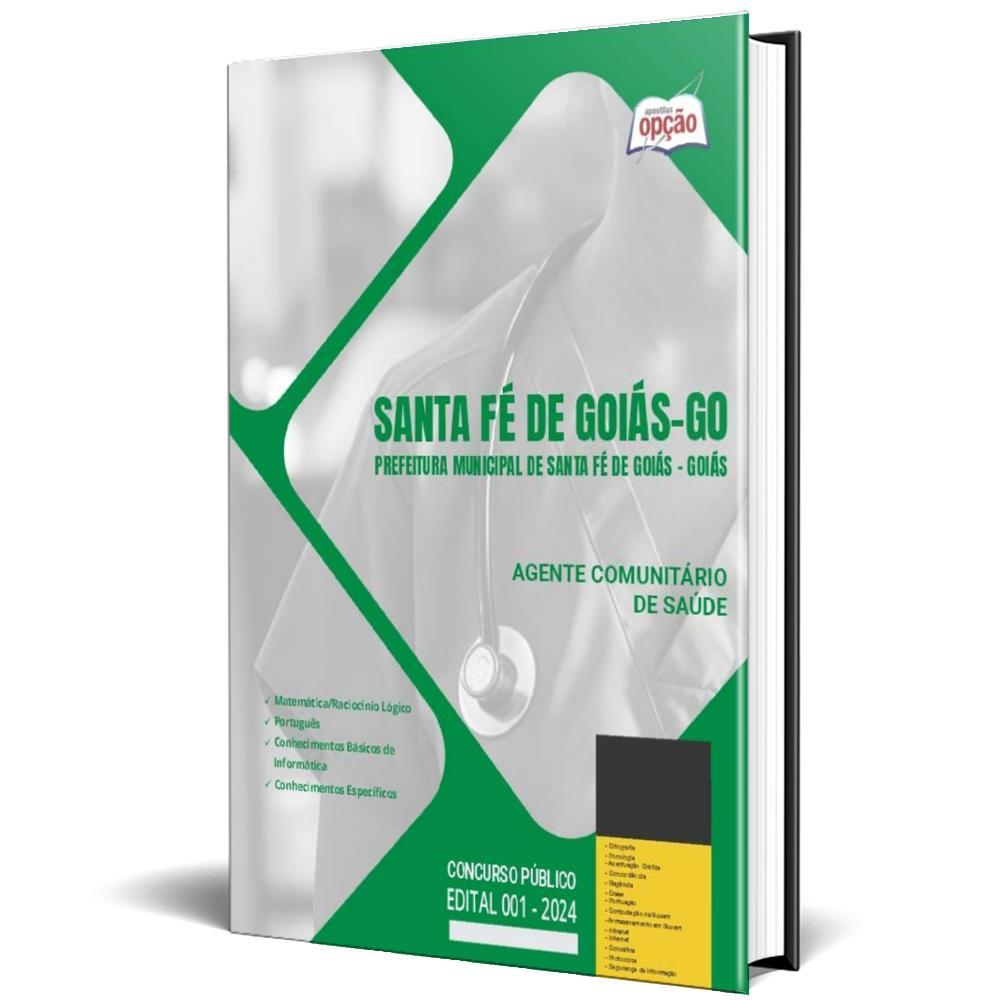 Miniatura Apostila Prefeitura Santa Fé Goiás Go 2024 Agente