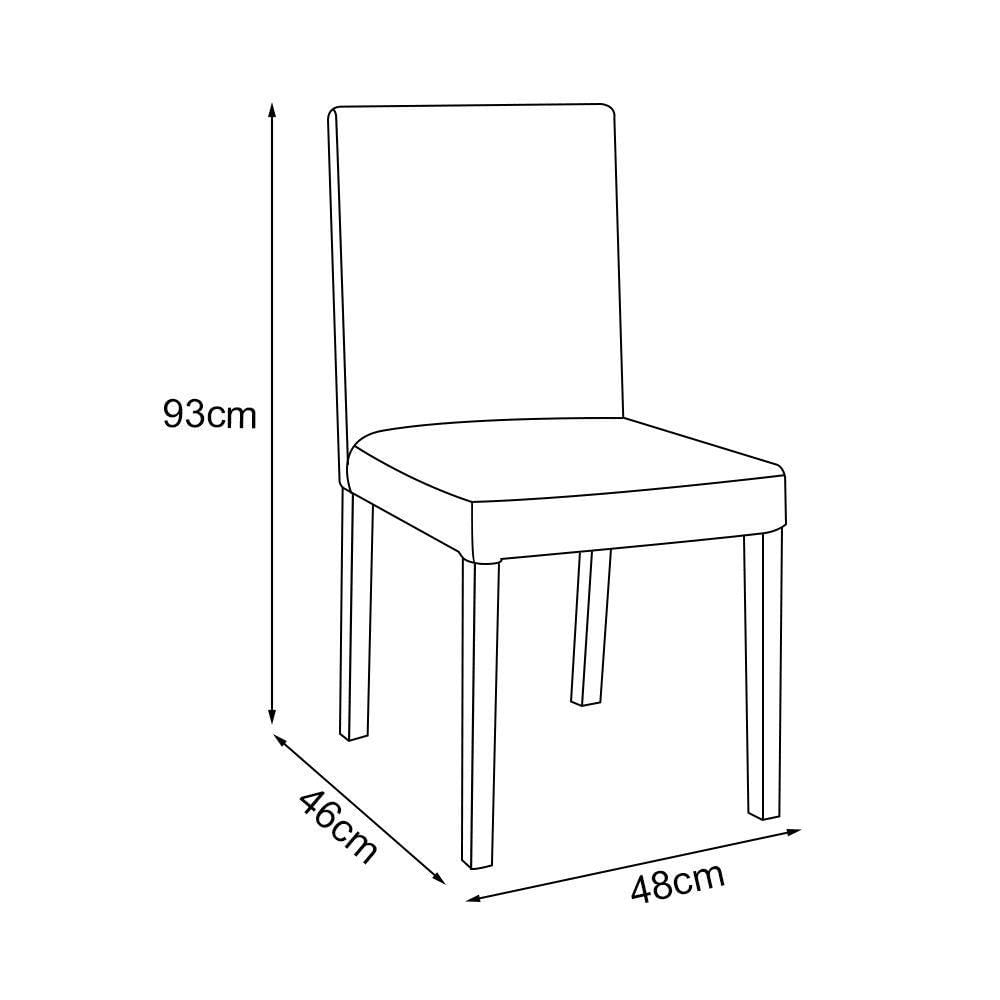 Miniatura Kit 2 Cadeiras De Jantar Estofadas Veludo Preto Lara Base Madeira Maciça
