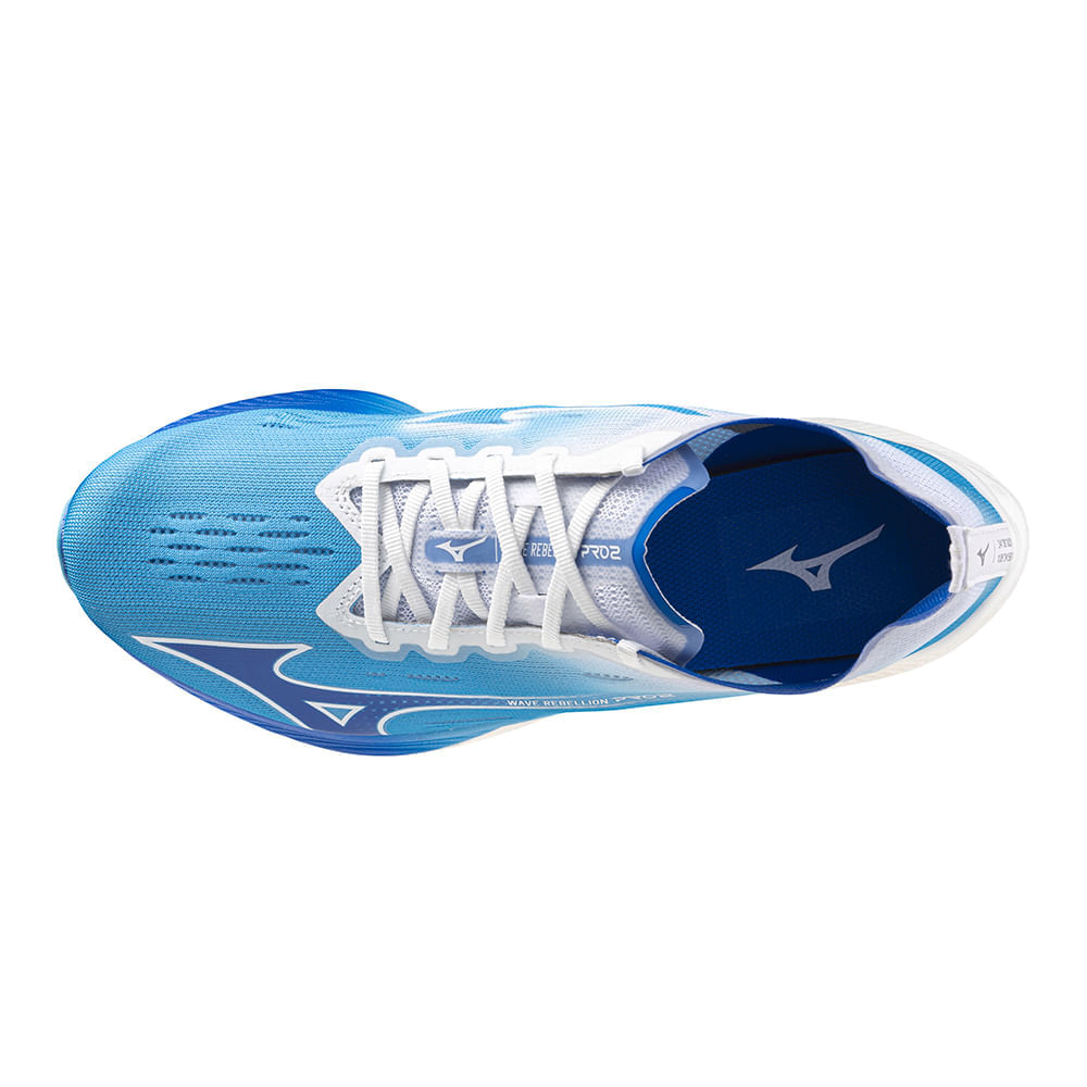 Miniatura Tênis de Corrida Feminino Mizuno Wave Rebellion Pro 2 Azul - 34