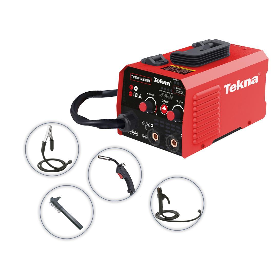 Miniatura Máquina de Solda Inversora Tekna TW130i MIG MMA Sem Gás 220V