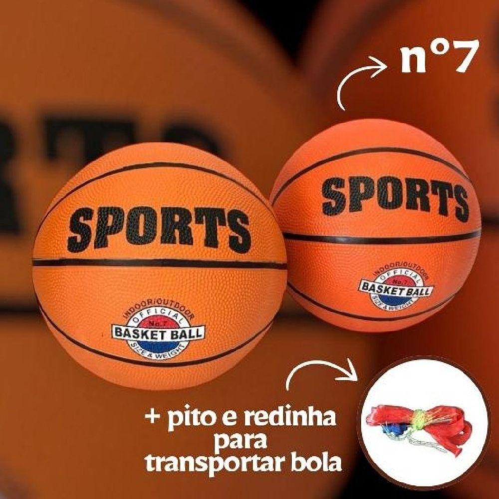 Bola De Basquete Sports Peso Tamanho Oficial Numero 7 Basketball Quadra Laranja Treinamento Escola
