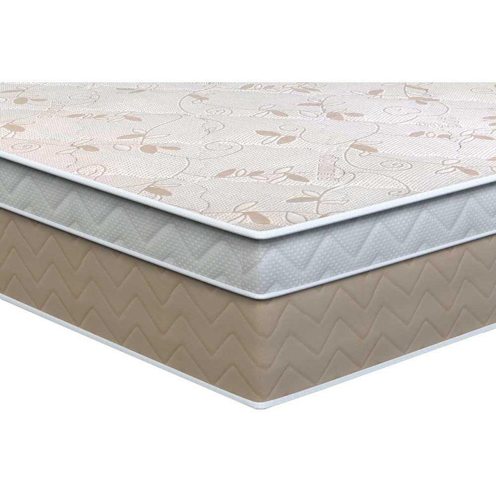Miniatura Cama Box Queen: Colchão Molas Bonnel Orthoflex Florença + Base Crc Courano White(158X198)