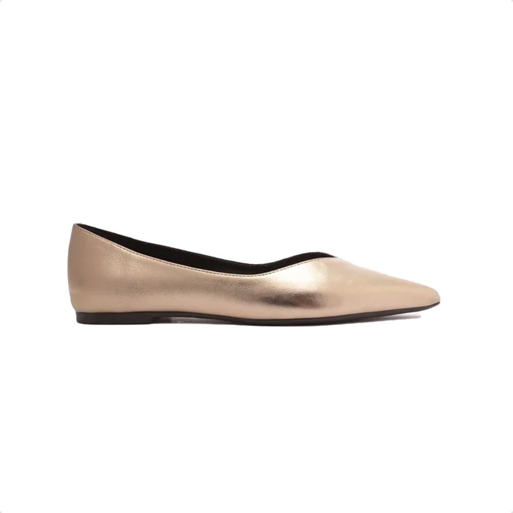 Miniatura Sapatilha Arezzo Bico Fino Feminina Dourado - 35