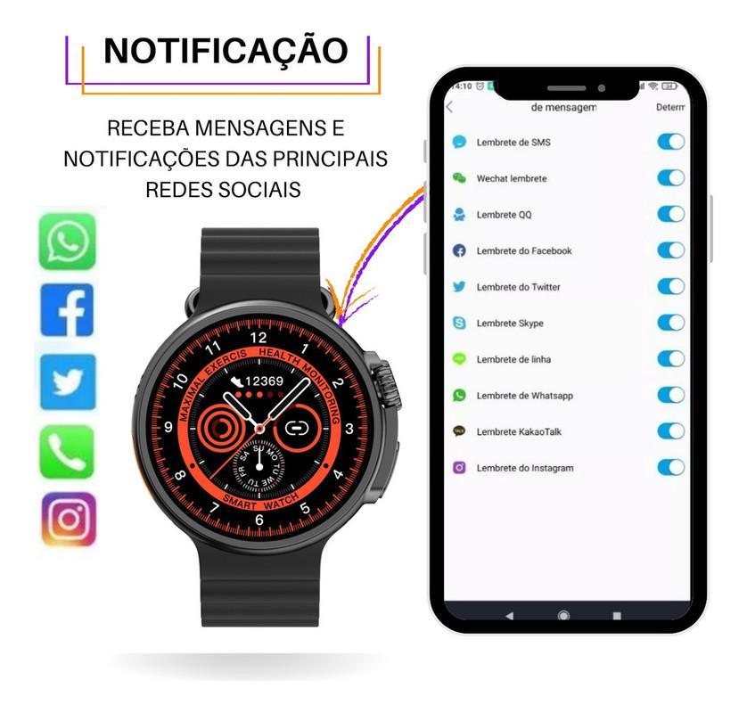 Smartwhat 2023 Hw3 Ultra Max Sports Lançamento - Cinza