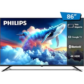 Miniatura Smart TV LED 86" Ultra HD 4K Philips 86PUG7019/78 com Google TV, Comando de Voz, Wi-Fi, Entradas HDMI e USB