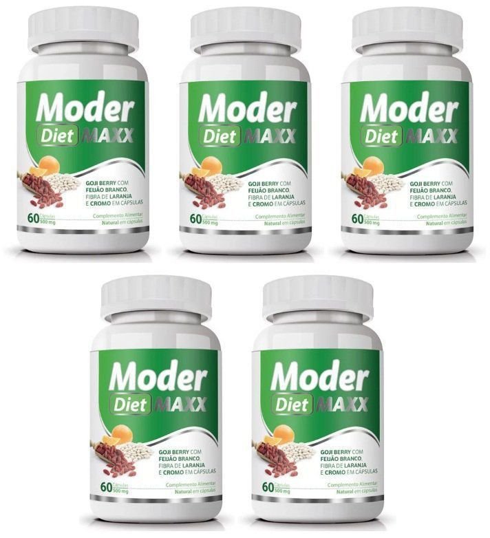 Miniatura Emagrecedor Moder Diet Maxx Original 500Mg - 05 Potes