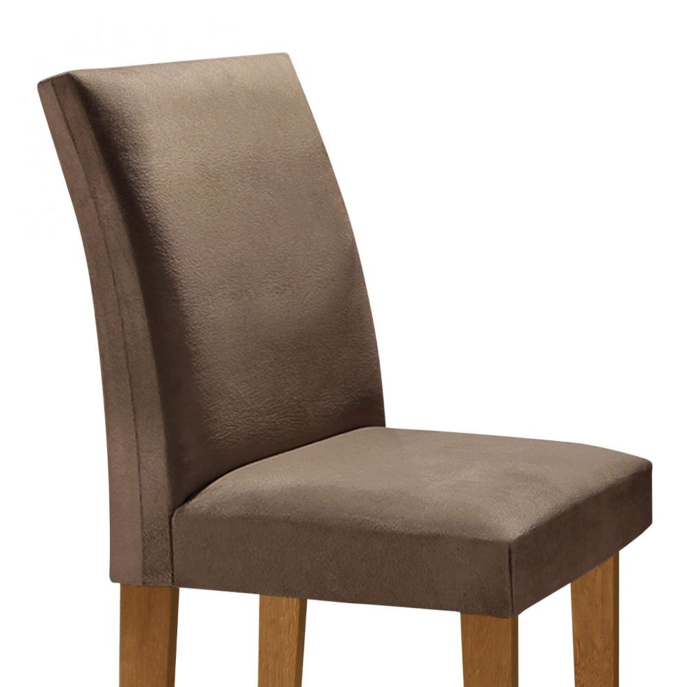 Miniatura Conjunto 2 Cadeiras Estofadas Espanha Espresso Móveis Ypê/Suede Animale Marrom