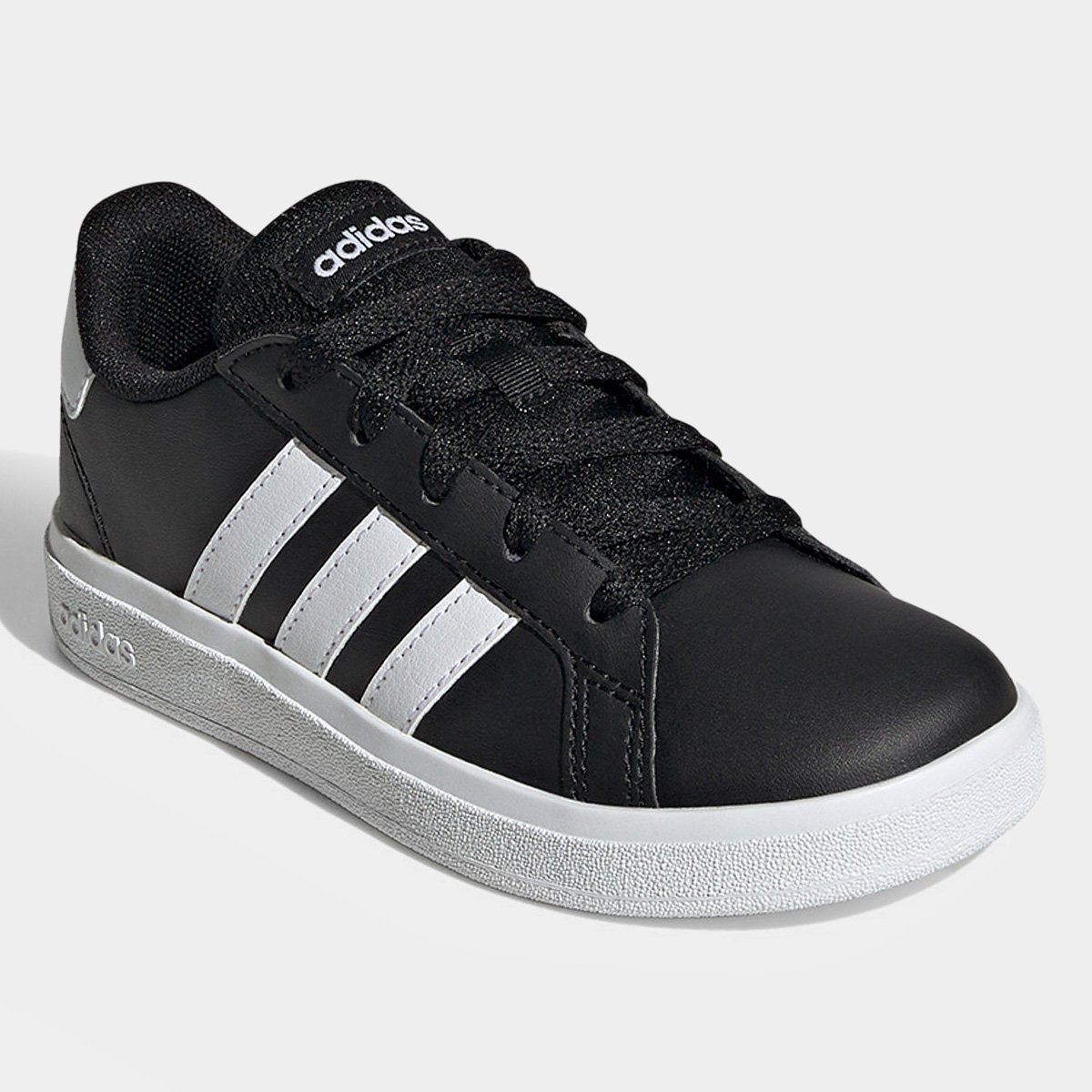 Miniatura Tênis Infantil Adidas Grand Court K Preto+Branco - 29