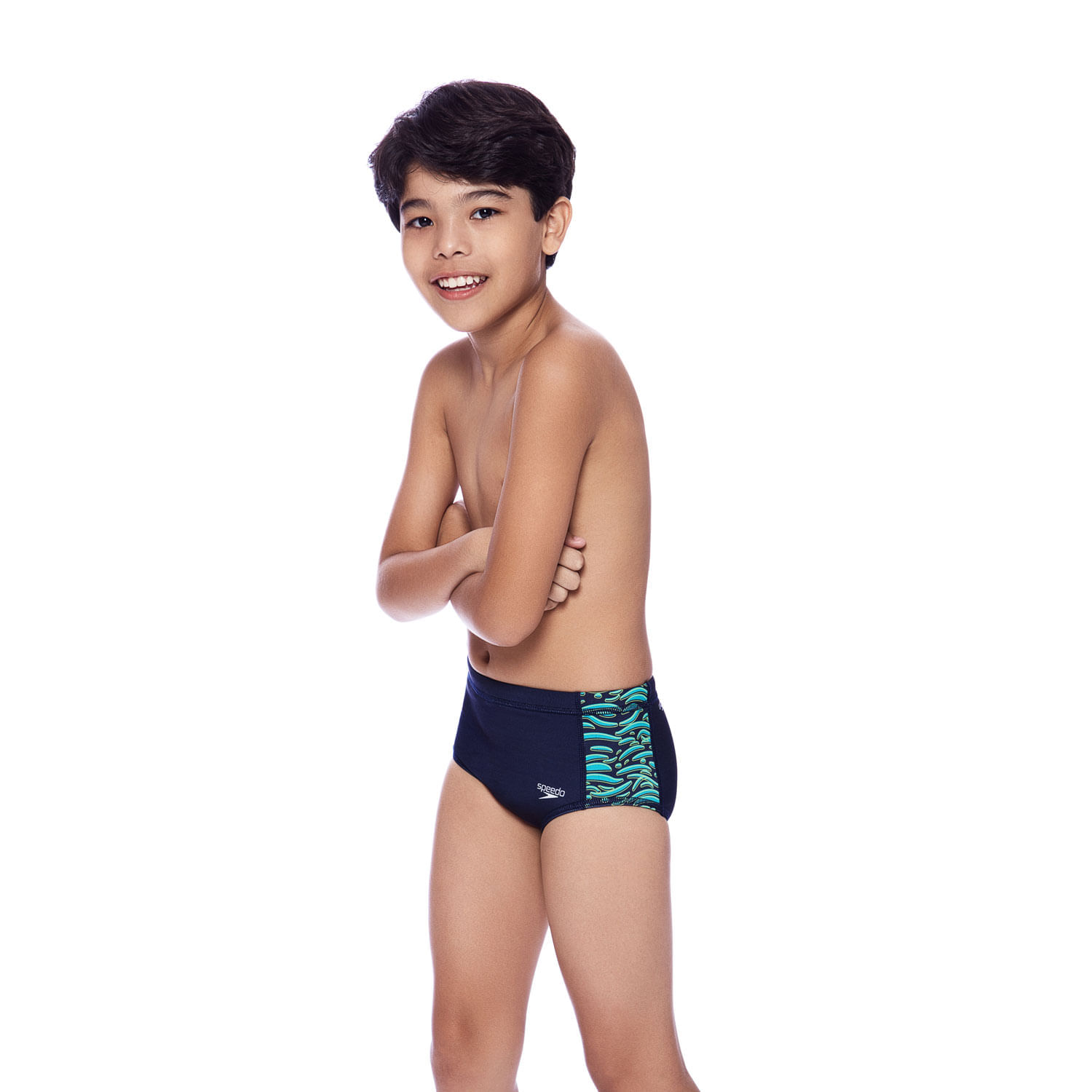 Miniatura Sunga Infantil Tradicional Scrawl Tiger - TIGRE MARINHO 10