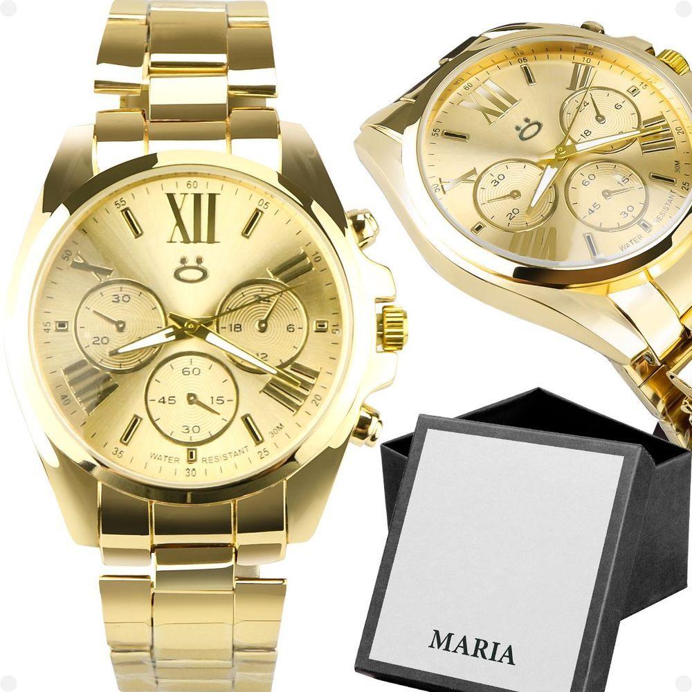 Miniatura Relogio Feminino Aço Inoxidavel Banhado Dourado Caixa
